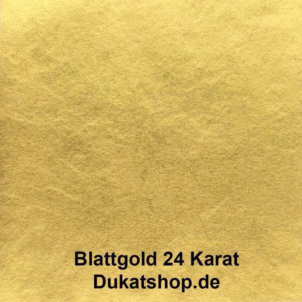 24 K. 8x8 cm, Doppelgold, 14 Gr., Transferpapier