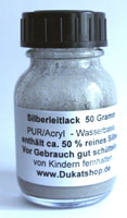 Silberleitlack 50 Gramm, Acryl-Wasserbasis