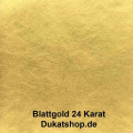 Heft 24 Karat Blattgold, Doppelgold 14 Gr. mit Zwischenpapier